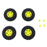HobbyPlus Deep Star 1.2" Wheel 68mm Mudder-XL Tire Set Yellow (4pcs)